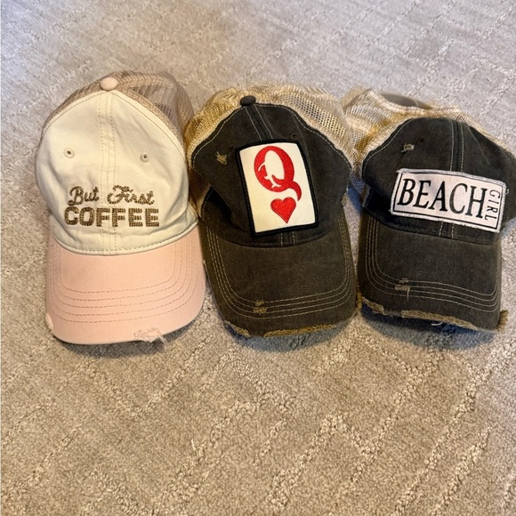 Trendy Baseball Caps Set - Pink, Black, Tan - Picture 2 of 5
